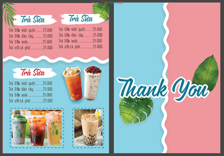 Cách thiết kế menu trà sữa online lôi cuốn hấp dẫn - Công Ty TNHH SBMEDIA